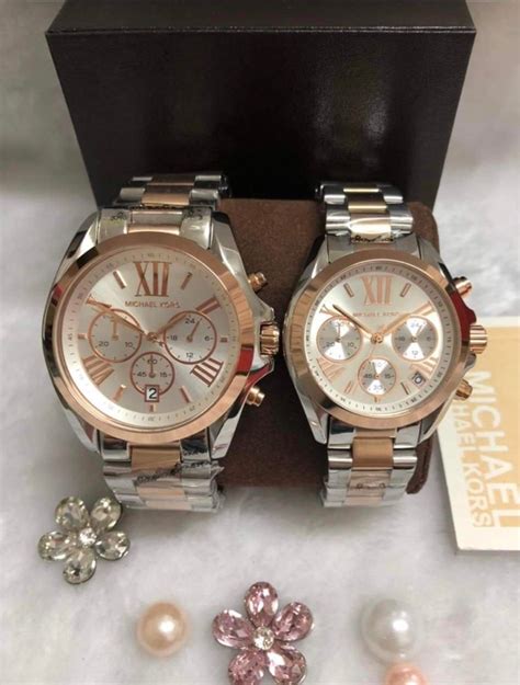 michael kors him and her watches|michael kors couple watches set.